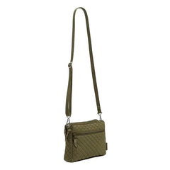 Triple Compartment Crossbody Climbing Ivy Green Full View