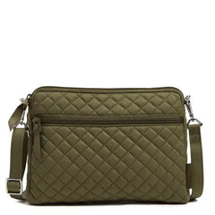 Triple Compartment Crossbody Climbing Ivy Green Front View