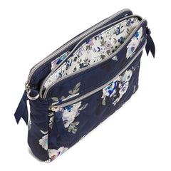 Vera Bradley Triple Compartment Crossbody - Bloom and Branches Navy