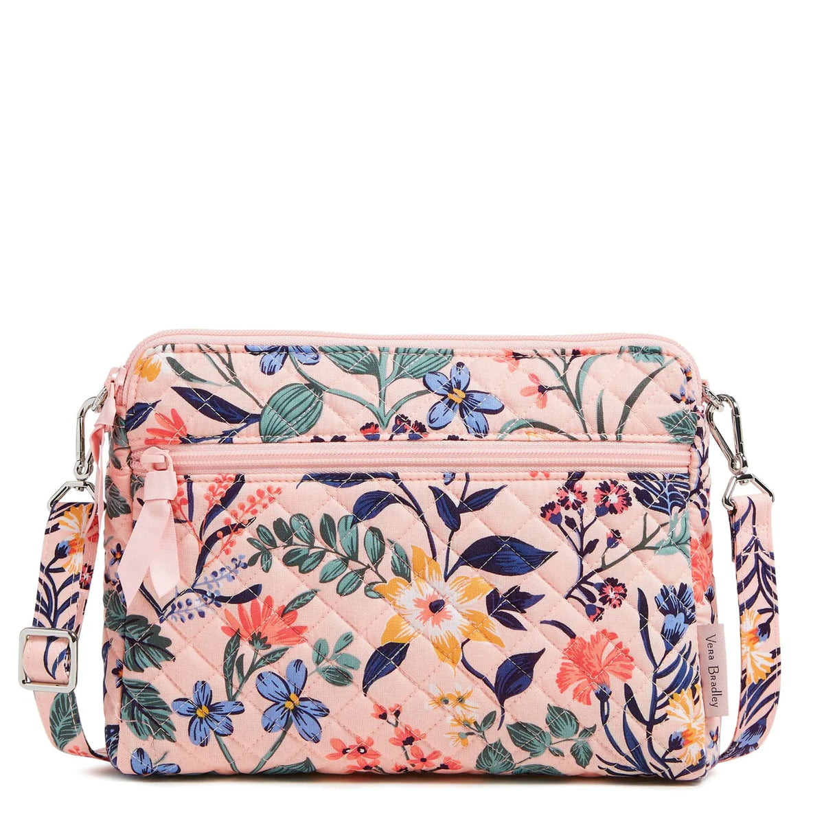 Triple Compartment Crossbody : Paradise Coral - Vera Bradley - Image 1