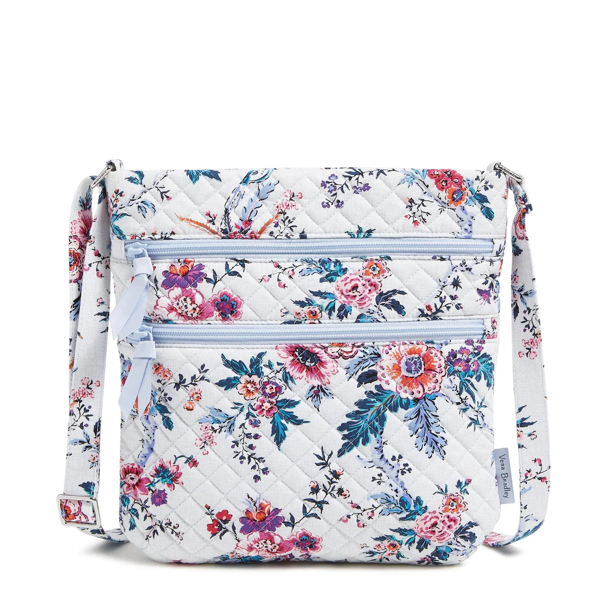 Triple Zip Hipster Crossbody : Magnifique Floral - Image 1