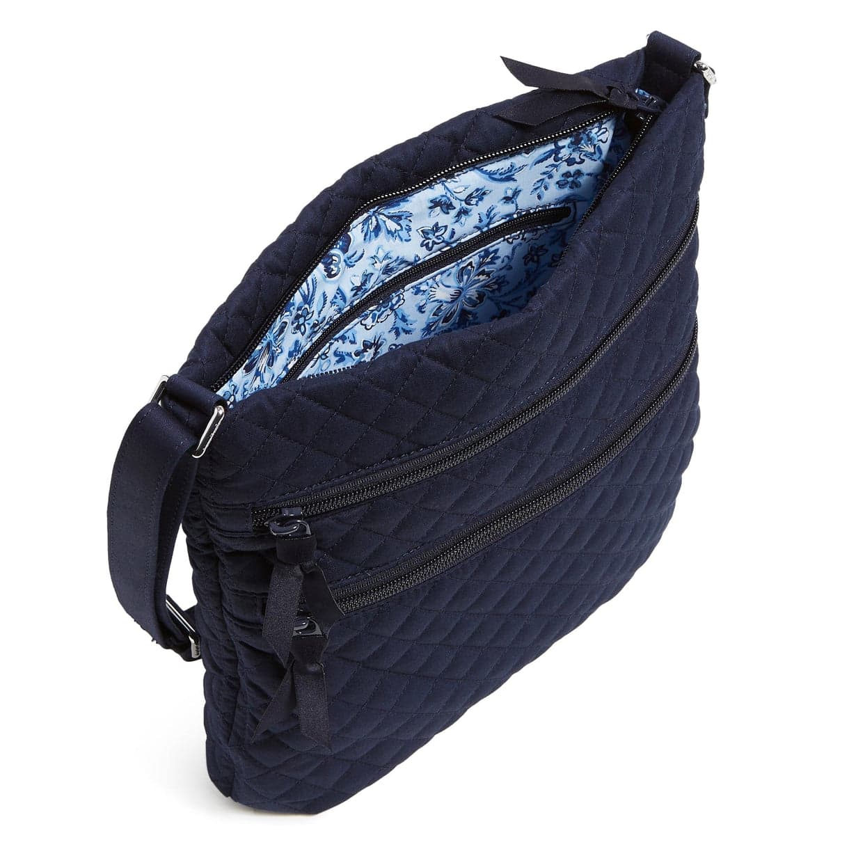 Triple Zip Hipster Crossbody Bag - Classic Navy