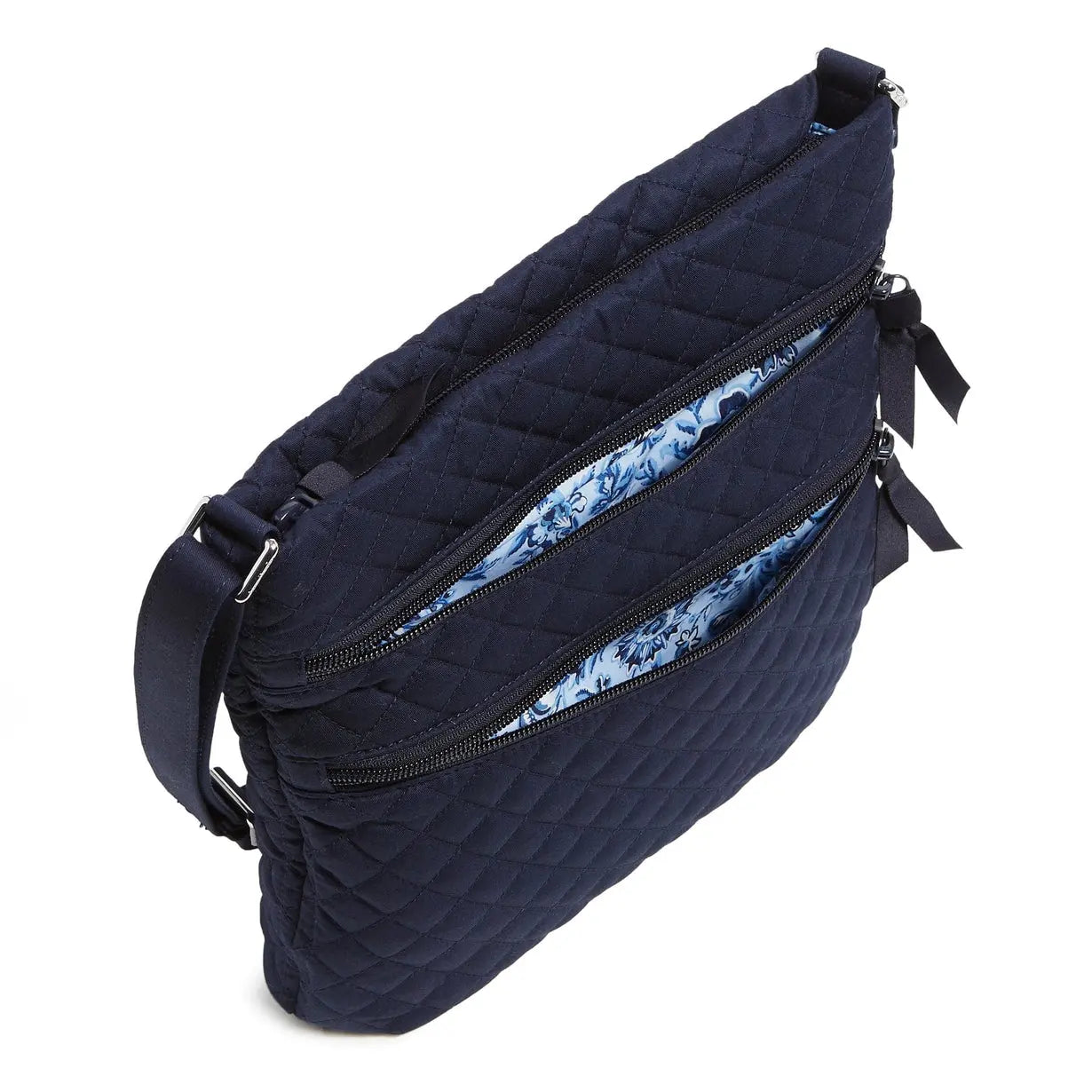 Triple Zip Hipster Crossbody Bag - Classic Navy