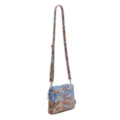 Triple Compartment Crossbody Provence Paisley Full View