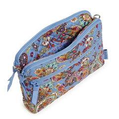 Triple Compartment Crossbody Provence Paisley Pocket View