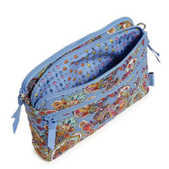 Triple Compartment Crossbody Provence Paisley Pattern View