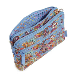 Triple Compartment Crossbody Provence Paisley Pocket View