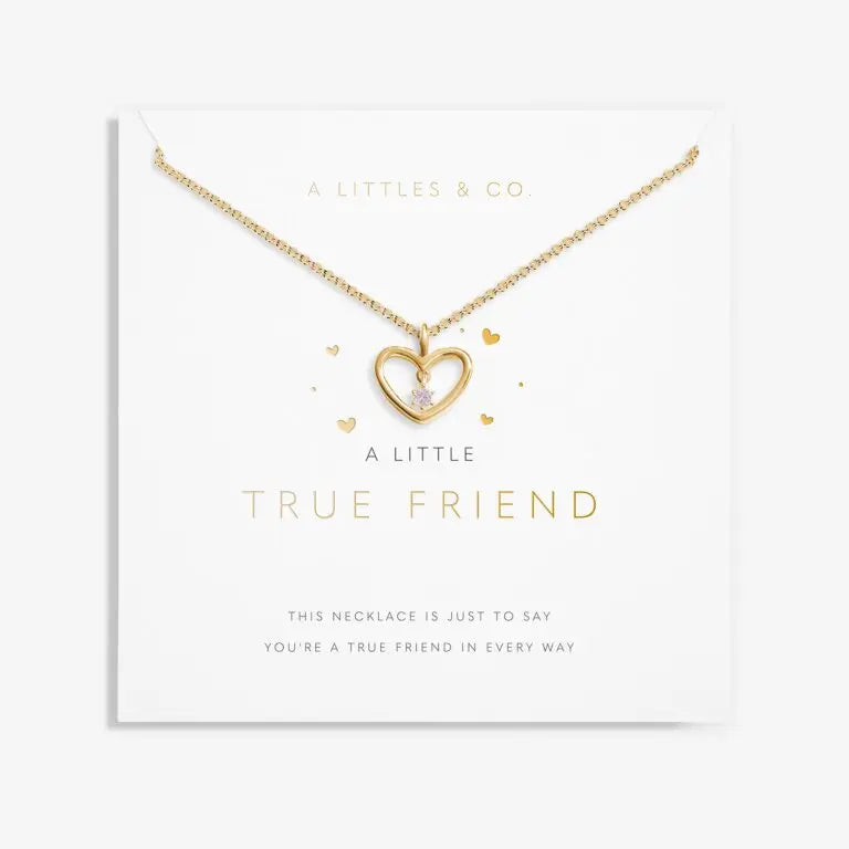 A Little True Friend Necklace - Gold Card View