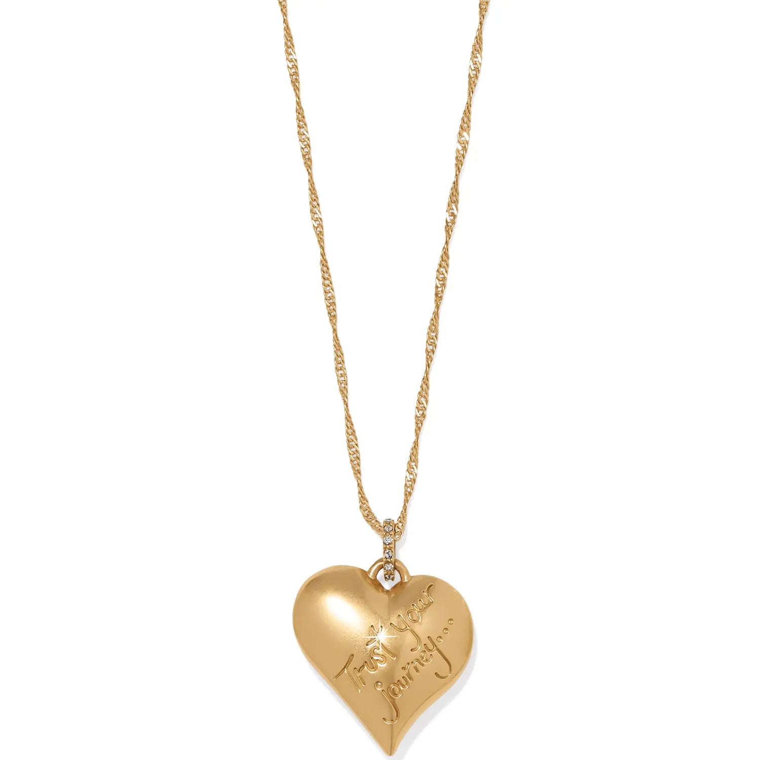 Trust Your Journey Heart Necklace