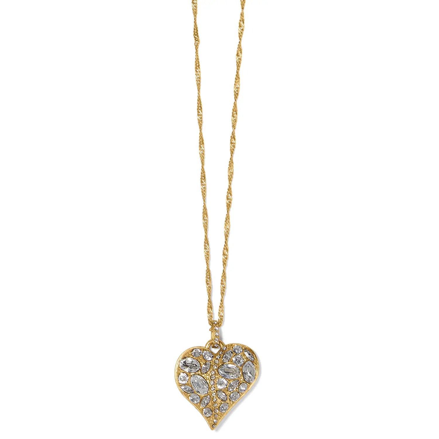 Trust Your Journey Heart Necklace Front View