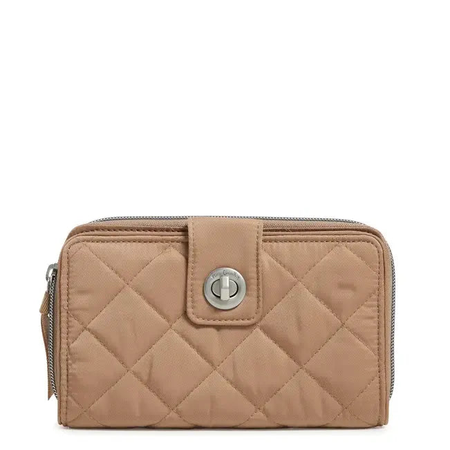 RFID Turnlock Wallet Meadowlark Tan Front View