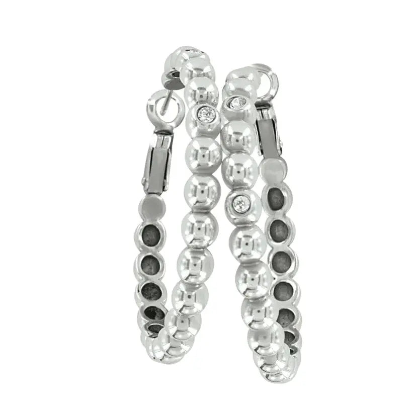 Twinkle Granulation Large Hoop Earrings Front View