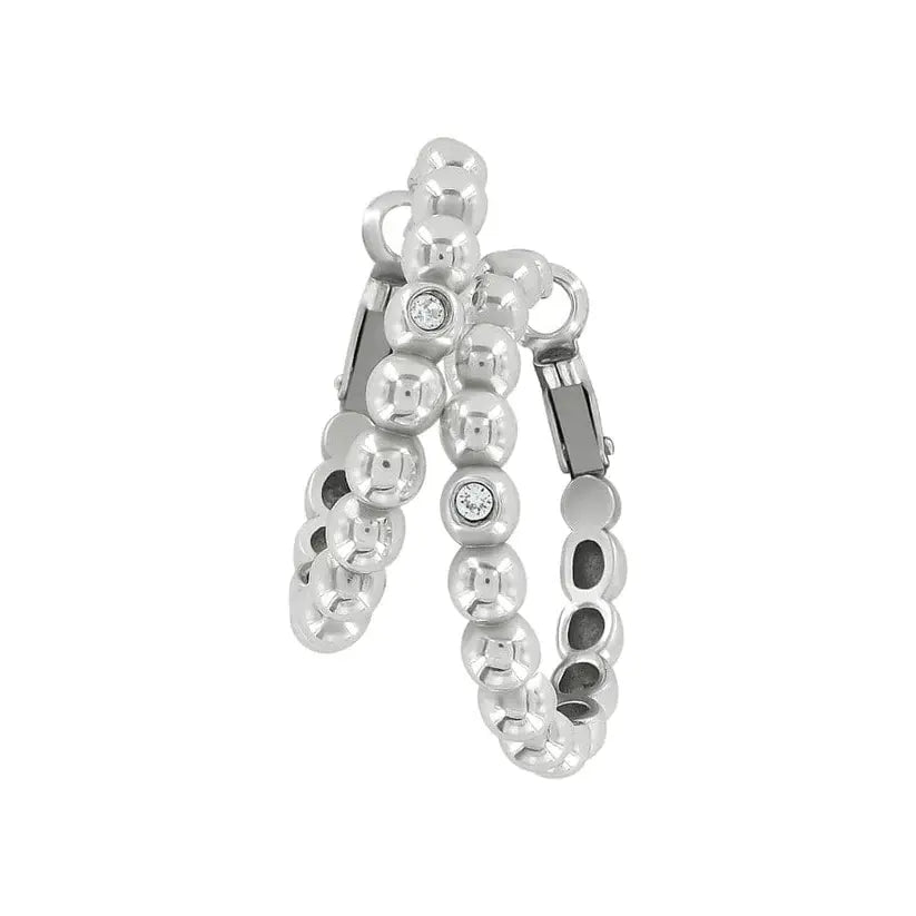 Twinkle Granulation Medium Hoop Earrings Front View