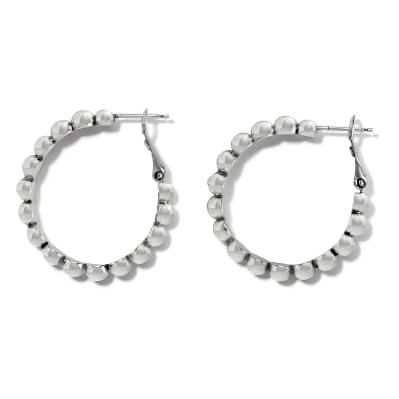 Twinkle Granulation Medium Hoop Earrings Side View