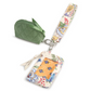 Dual Pouch Wide Wristlet : Prairie Blooms
