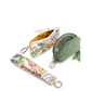 Dual Pouch Wide Wristlet : Prairie Blooms