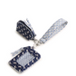 Dual Pouch Wide Wristlet : Rachel Ditsy Peacoat