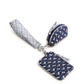 Dual Pouch Wide Wristlet : Rachel Ditsy Peacoat