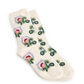 Fleece Socks : Chelsea Floral Cottage Cream