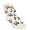 Fleece Socks : Chelsea Floral Cottage Cream