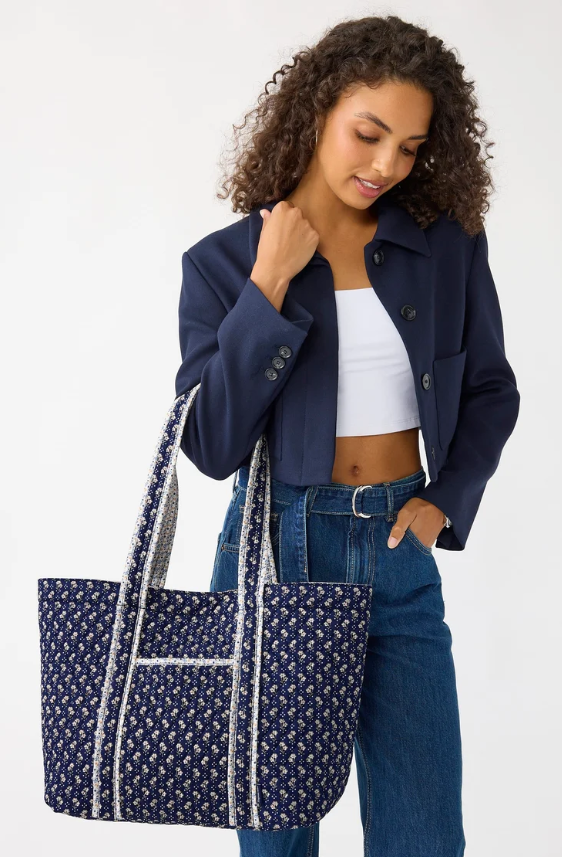 Hathaway Tote : Rachel Ditsy Peacoat