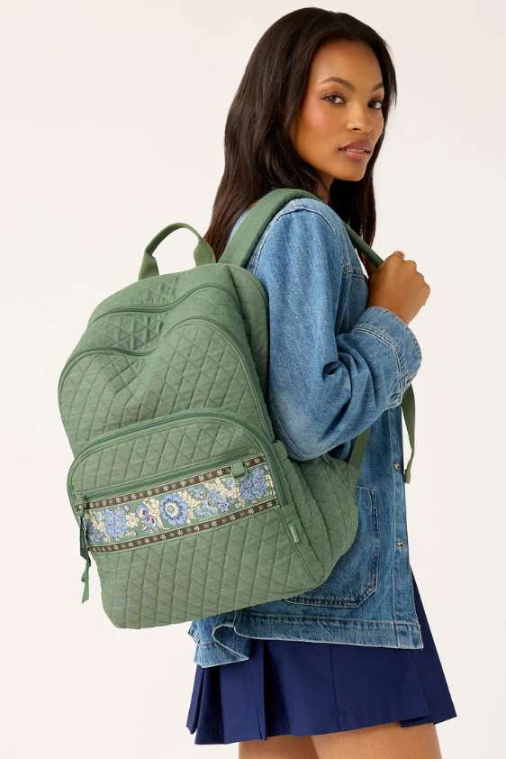 Large Bancroft Backpack : Vineyard Green Chambray