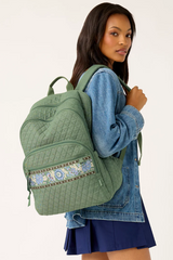 Large Bancroft Backpack : Vineyard Green Chambray