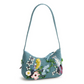 Mini Roxbury Crescent Shoulder Bag : Prairie Blooms Bluestone