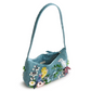 Mini Roxbury Crescent Shoulder Bag : Prairie Blooms Bluestone