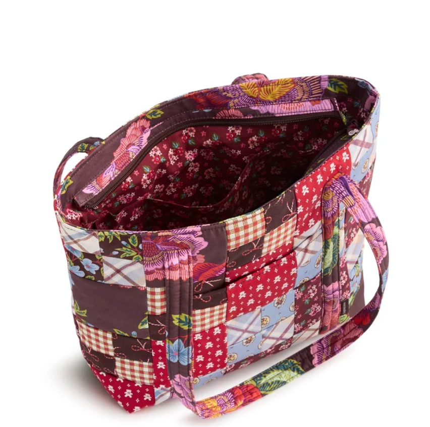 Small Original Vera Tote : Festive Check Patchwork