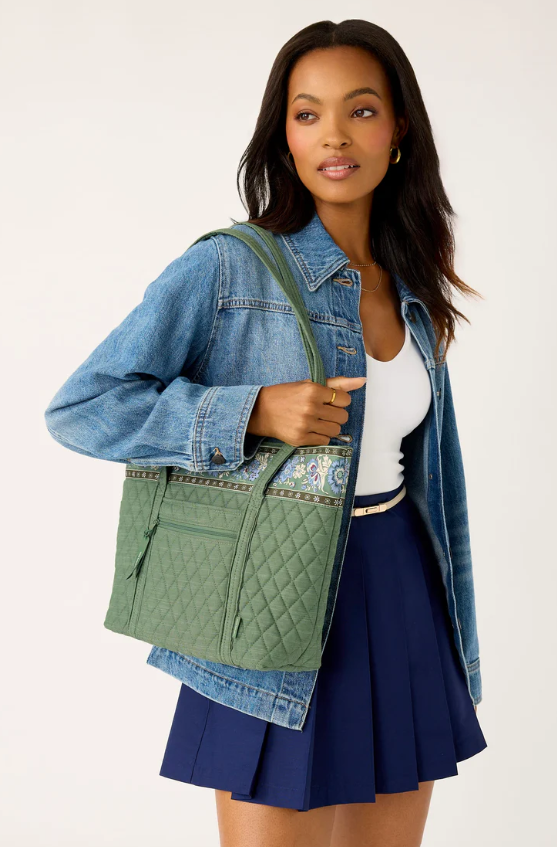 Small Original Vera Tote : Vineyard Green Chambray