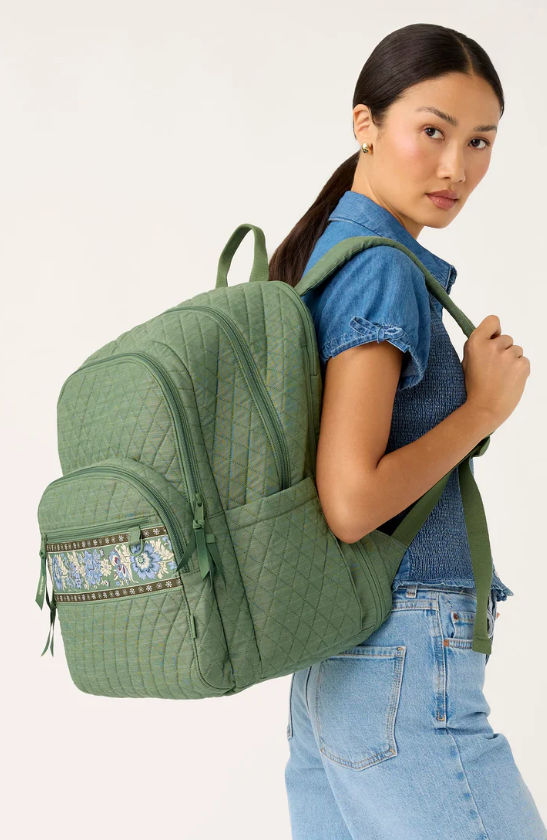 XL Bancroft Backpack: Vineyard Green Chambray
