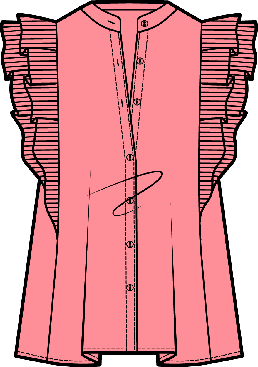 Vineyard Vines Flutter Sleeve Pintuck Top | Cayman