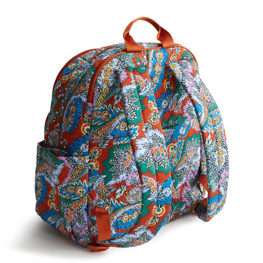 Bancroft Backpack in Flowers + Feathers Vera Bradley Pattern.