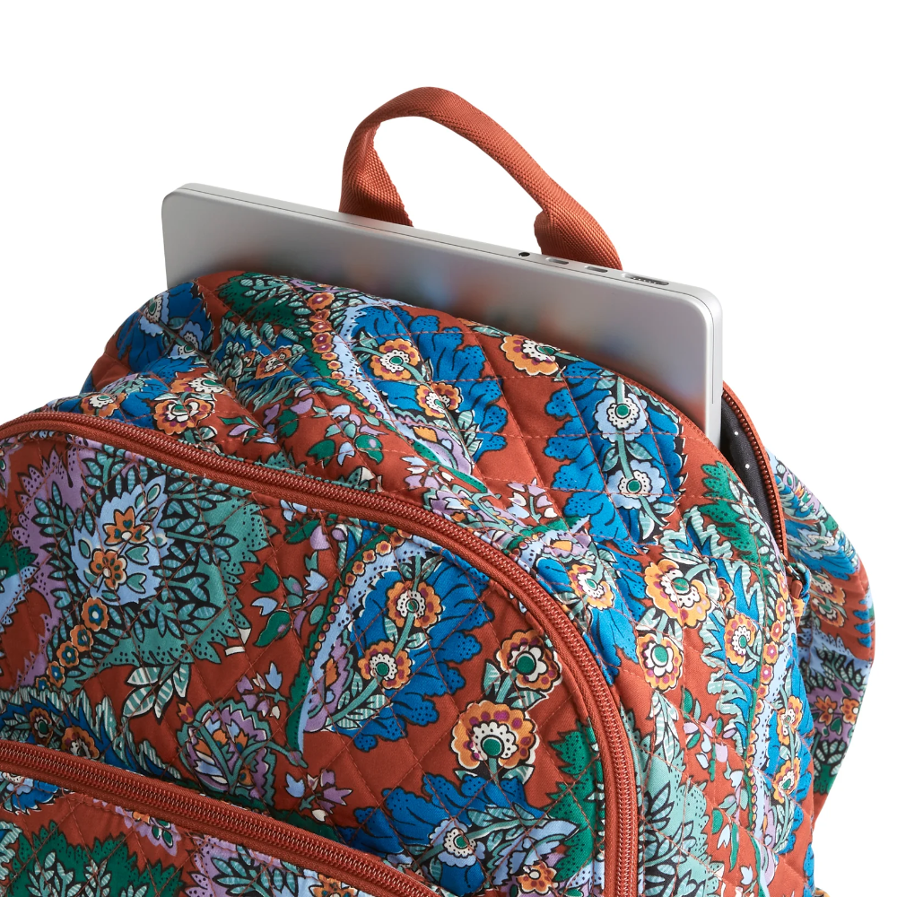 Bancroft Backpack in Flowers + Feathers Vera Bradley Pattern.