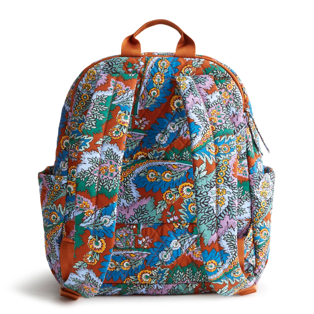 Bancroft Backpack in Flowers + Feathers Vera Bradley Pattern.