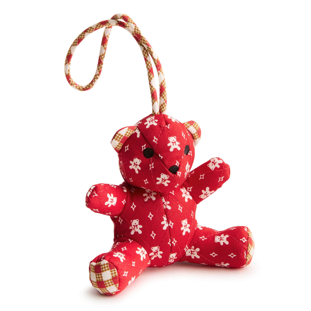 Vera Bradley Bitty Bear Bag Charm in Beary Ditsy, front view