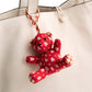 Vera Bradley Bitty Bear Bag Charm in Beary Ditsy, detail view
