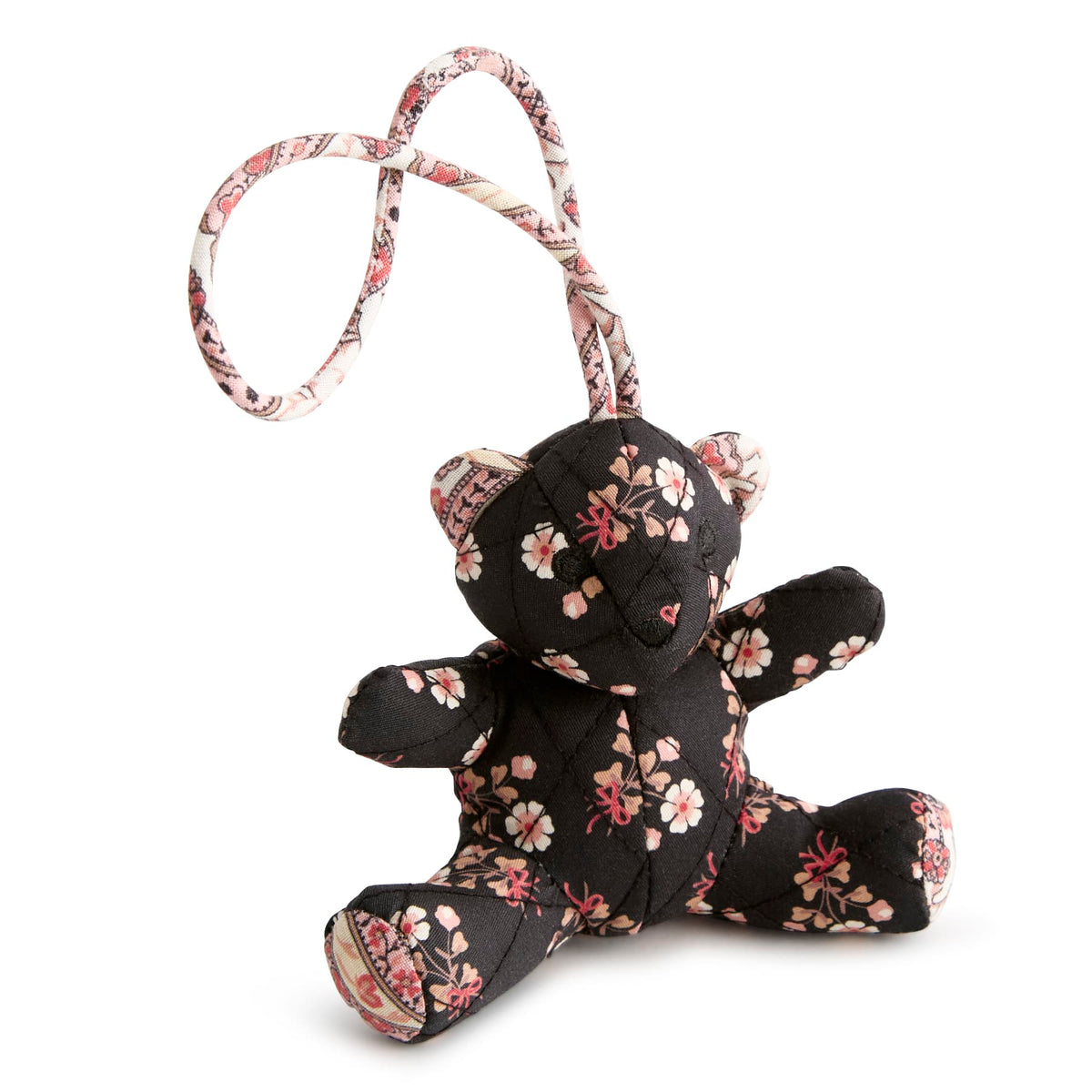 Vera Bradley Bitty Bear Bag Charm in Melissa Ditsy, front view