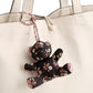 Vera Bradley Bitty Bear Bag Charm in Melissa Ditsy, detail view