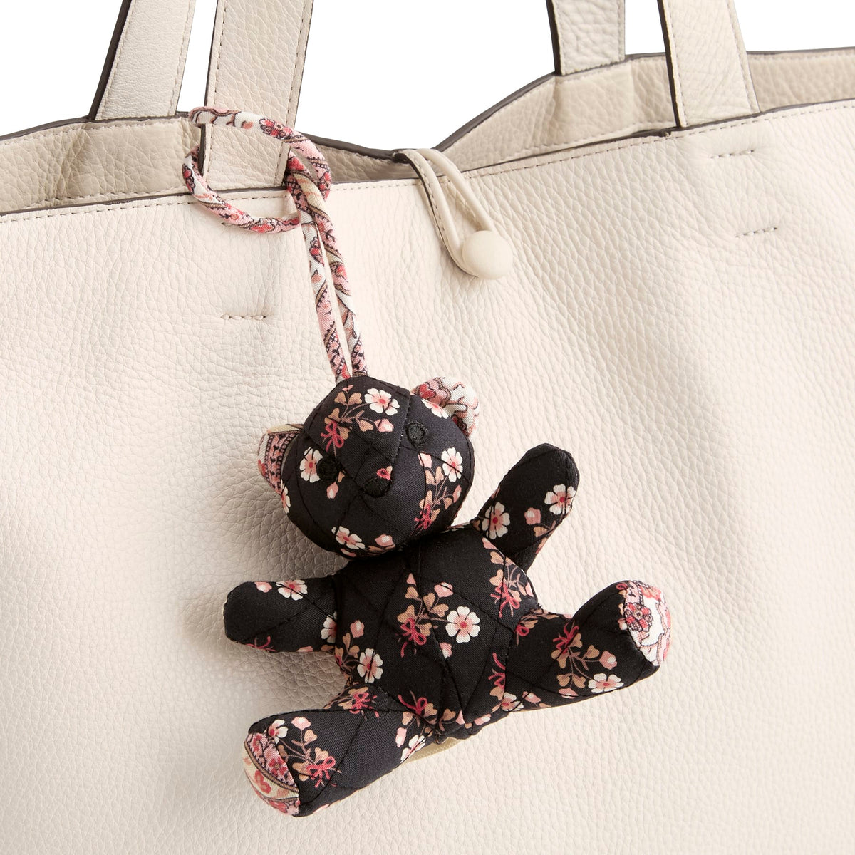 Vera Bradley Bitty Bear Bag Charm in Melissa Ditsy, detail view