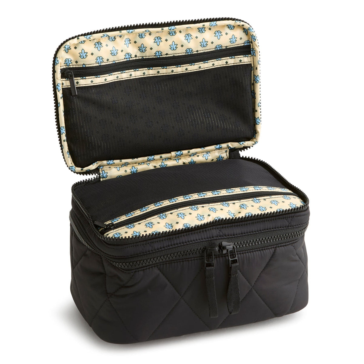 Vera Bradley Brush Up Cosmetic Case in Moonless Night, detail view