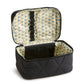 Vera Bradley Brush Up Cosmetic Case in Moonless Night, interior view