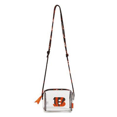 Vera Bradley clear belt bag with the Cincinnati Bengals NFL logo on the front.