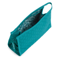 A Vera Bradley Trapeze Cosmetic bag in Forever Green.