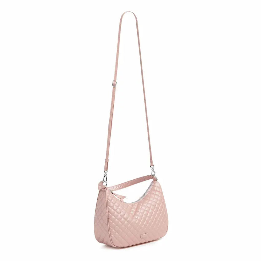 Frannie Crescent Crossbody Bag - Rose Quartz