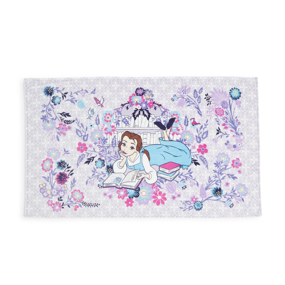 Vera Bradley plush throw blanket featuring Belle from Beauty and The Beast.