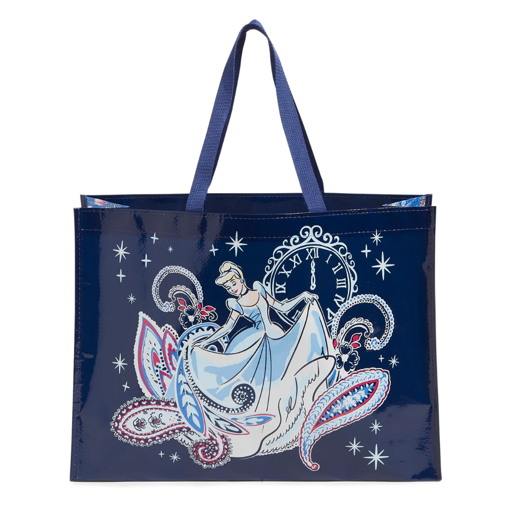 Blue market tote bag from Vera Bradley featuring Disney's Cinderella.