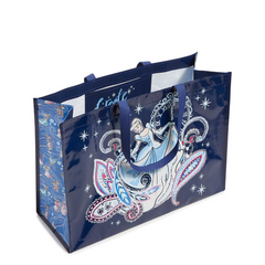 Blue market tote bag from Vera Bradley featuring Disney's Cinderella.