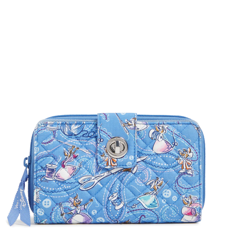 RFID Turnlock Wallet : Cinderella Paisley Friends